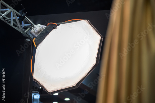 Photography Close-up of studio strobe light in photography studio