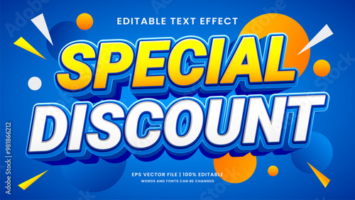 Special discount 3d editable text effect