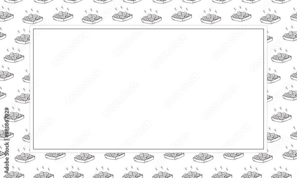 food and beverage frame in doodle style frame background food and beverage frame in doodle style frame background