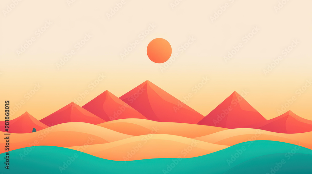 Discover stunning abstract mountain landscapes in trendy flat collage art, perfect for any nature lovers decor. Discover stunning abstract mountain landscapes in trendy flat collage art, perfect for any nature lovers decor.