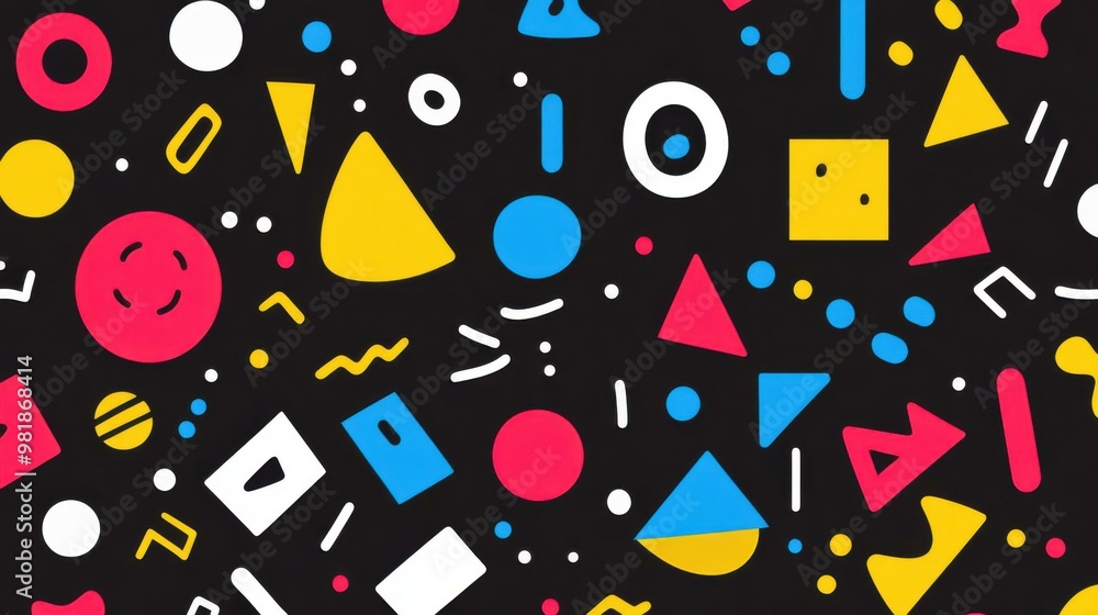Bright and whimsical design featuring a seamless pattern that brings joy and excitement to any space. Bright and whimsical design featuring a seamless pattern that brings joy and excitement to any space.