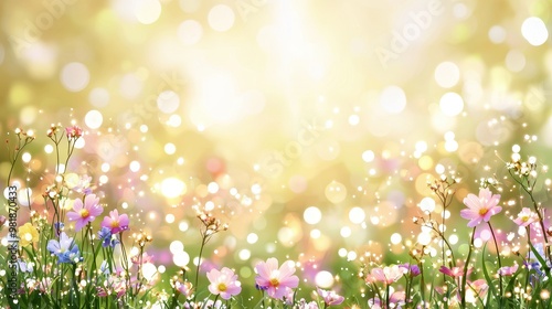Spring Flowers with Bokeh Background