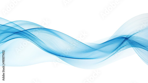 abstract curve on a white transparent background