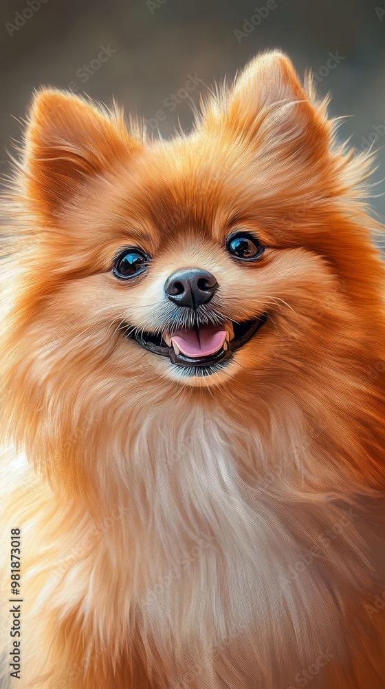 Adorable Pomeranian Dog Portrait. Adorable Pomeranian Dog Portrait.