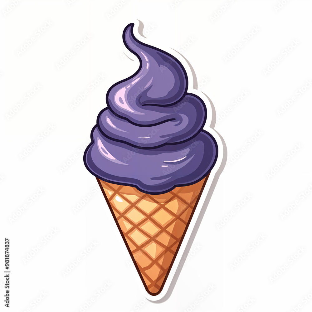 Mint Chocolate Chip Ice Cream in Waffle Cone Cartoon Drawing Mint Chocolate Chip Ice Cream in Waffle Cone Cartoon Drawing
