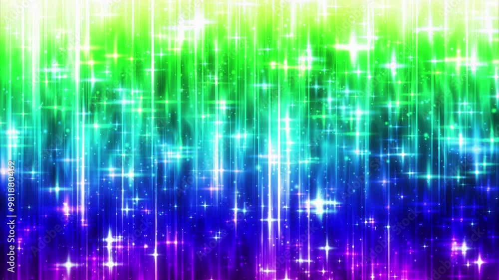 Abstract Neon Star Particles and Light Cosmic Background Abstract Neon Star Particles and Light Cosmic Background