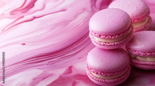 Sweet macaron cookie. photo