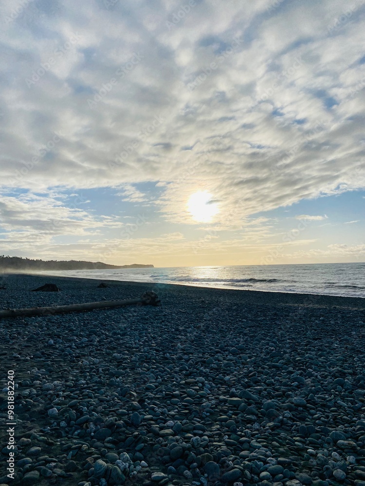 Obraz premium The stunning sunset sky on the beach