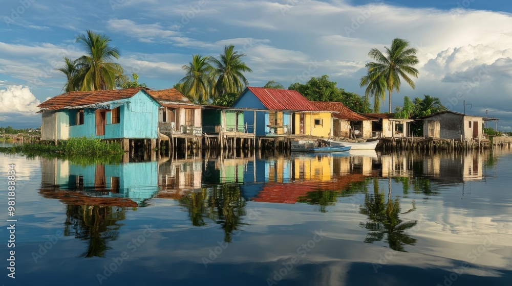 Morning reflection in Cienfuegos. Morning reflection in Cienfuegos.