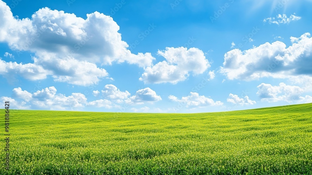 Obraz premium Summer canola panorama