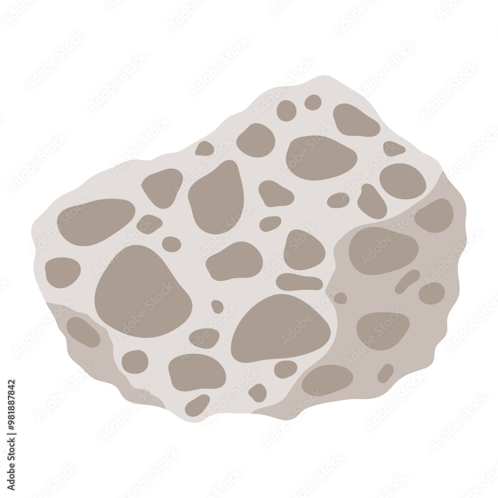 Conglomerate rock specimen. Sedimentary rock. Stone sample