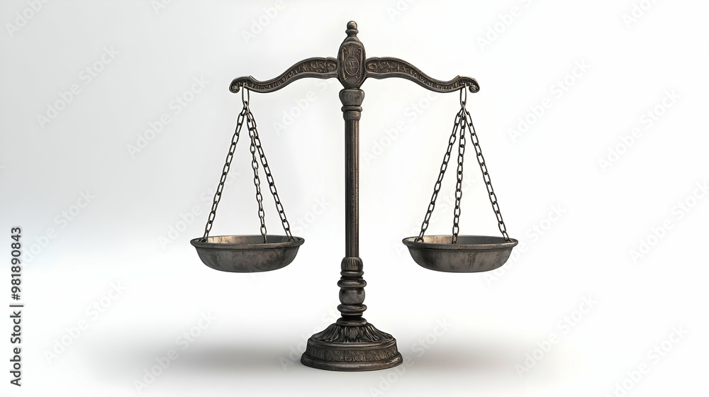 3D Gravity-Defying Political Scales Concept: Close-Up of Floating Balancing Scales Representing Political Issues Against White Background 3D Gravity-Defying Political Scales Concept: Close-Up of Floating Balancing Scales Representing Political Issues Against White Background