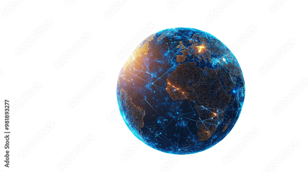 digital globe on white transparent background digital globe on white transparent background
