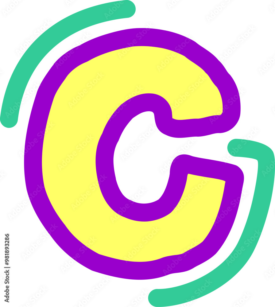 Playful Decorative Letter Alphabet Vector Element Playful Decorative Letter Alphabet Vector Element
