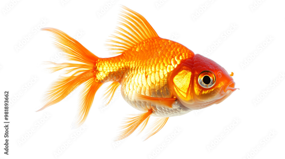 Goldfish cut on transparent background cutout, PNG file. Mockup template for artwork graphic design Goldfish cut on transparent background cutout, PNG file. Mockup template for artwork graphic design
