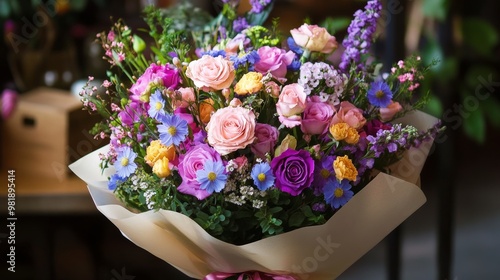 Wallpaper Mural Vibrant summer flowers in a gorgeous bouquet Torontodigital.ca