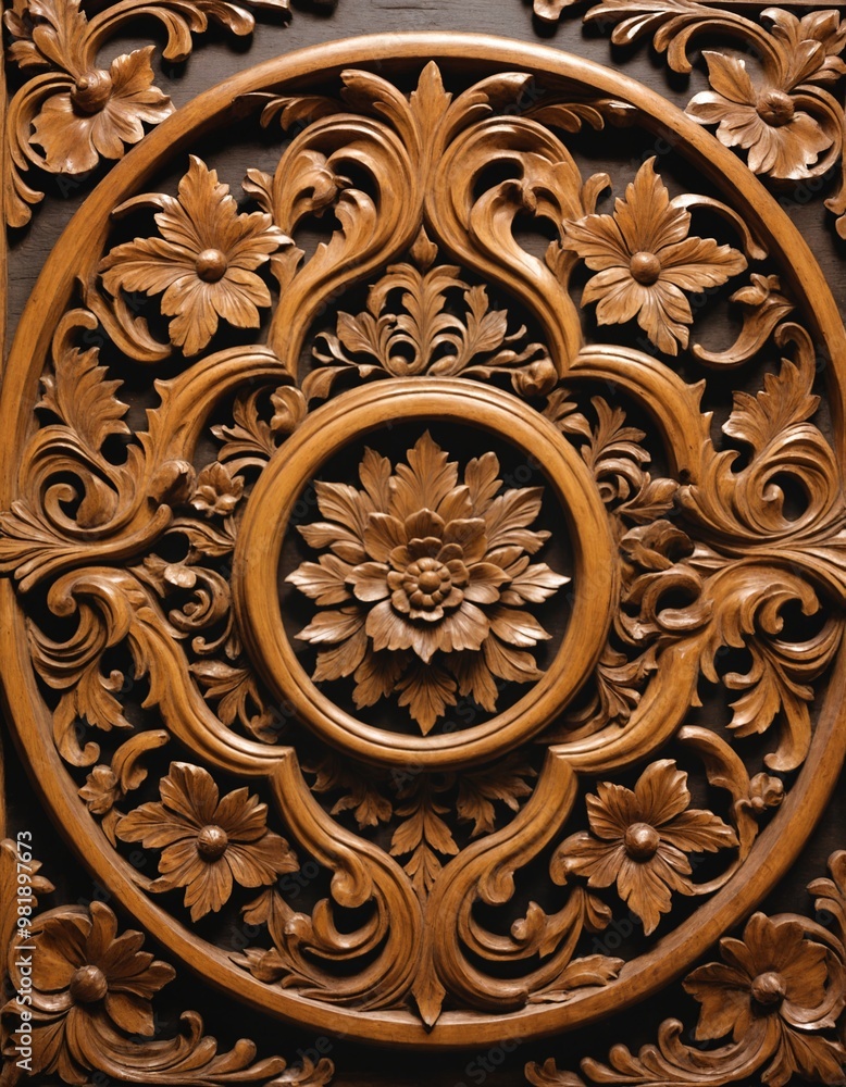 intricate wooden floral wall art with elaborate carvings intricate wooden floral wall art with elaborate carvings