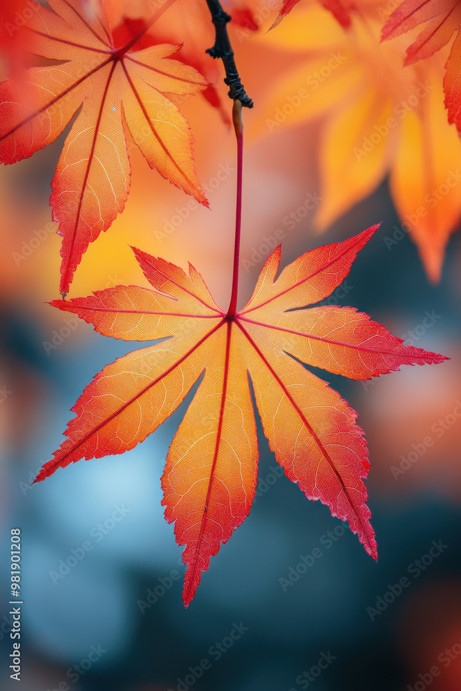 Red maple leaves for autumn social media vertical background campaign Red maple leaves for autumn social media vertical background campaign