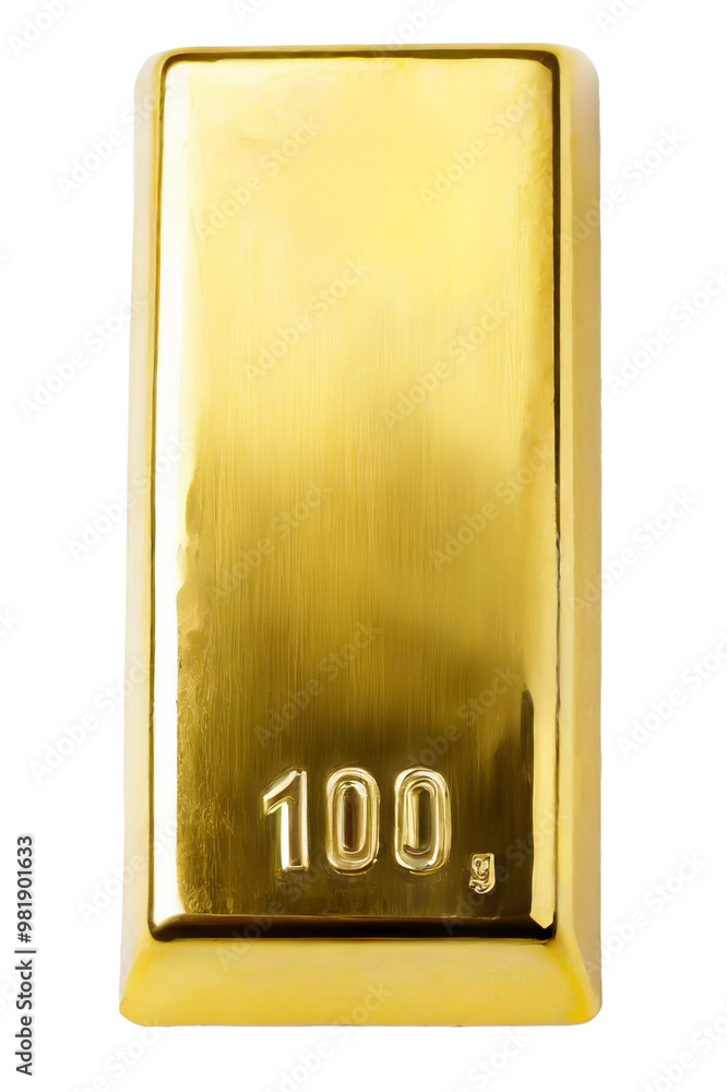 gold bar isolated on transparent background