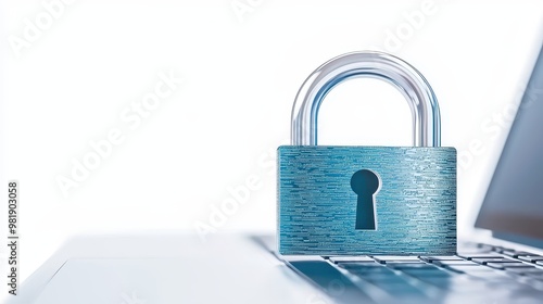 Wallpaper Mural Digital Security Concept  Padlock on Laptop Keyboard  Cyber Security  Data Protection Torontodigital.ca