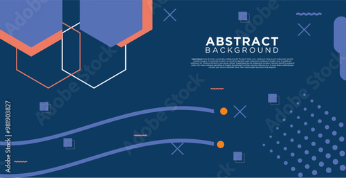 Colorful template banner with color design with geometric shape