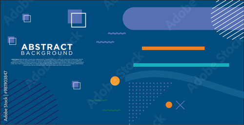 Colorful template banner with color design with geometric shape