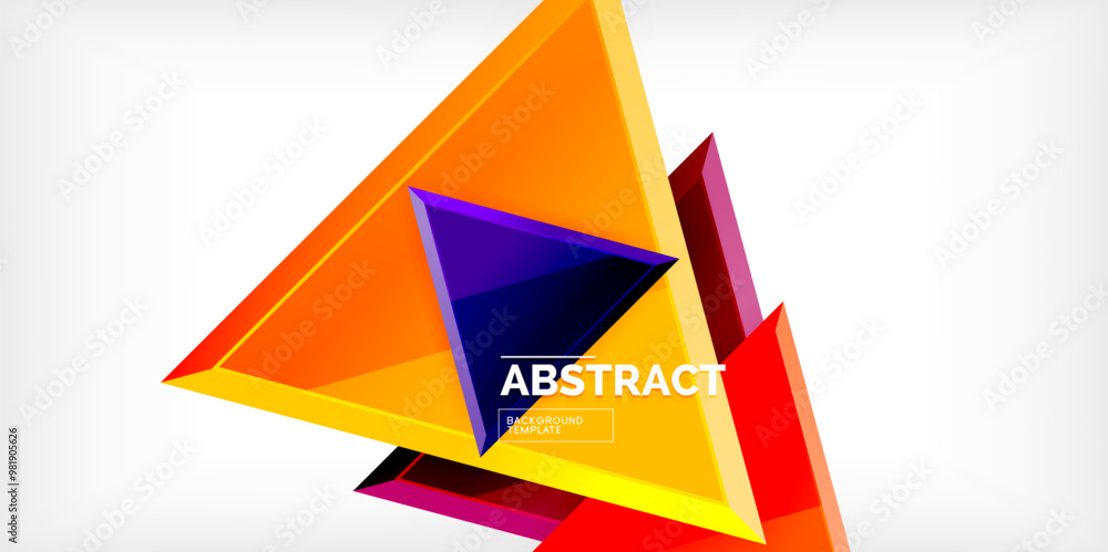 Abstract background - glossy triangles. Vector Illustration For Wallpaper, Banner, Background, Card, Book Illustration, landing page Abstract background - glossy triangles. Vector Illustration For Wallpaper, Banner, Background, Card, Book Illustration, landing page