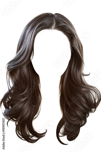 hair without face isolated in white background