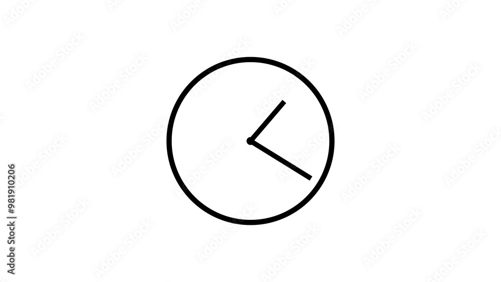 Abstract analog wall clock timer icon illustration background 4k. Abstract analog wall clock timer icon illustration background 4k.