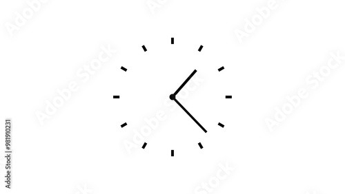 Digital wall clock icon timer illustration background. 