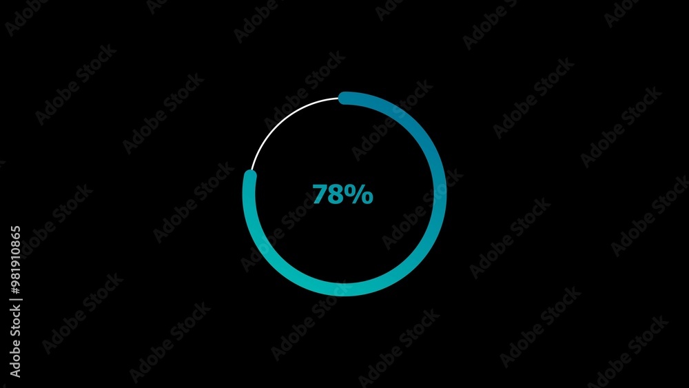 78 percent number circle loading icon pie chart diagrams modern design illustration background. 78 percent number circle loading icon pie chart diagrams modern design illustration background.