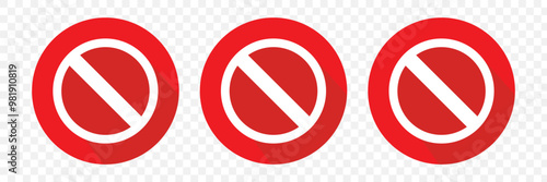 Editable vector stop prohibitions block icon. Perfect for web and app interfaces, presentations, infographics.