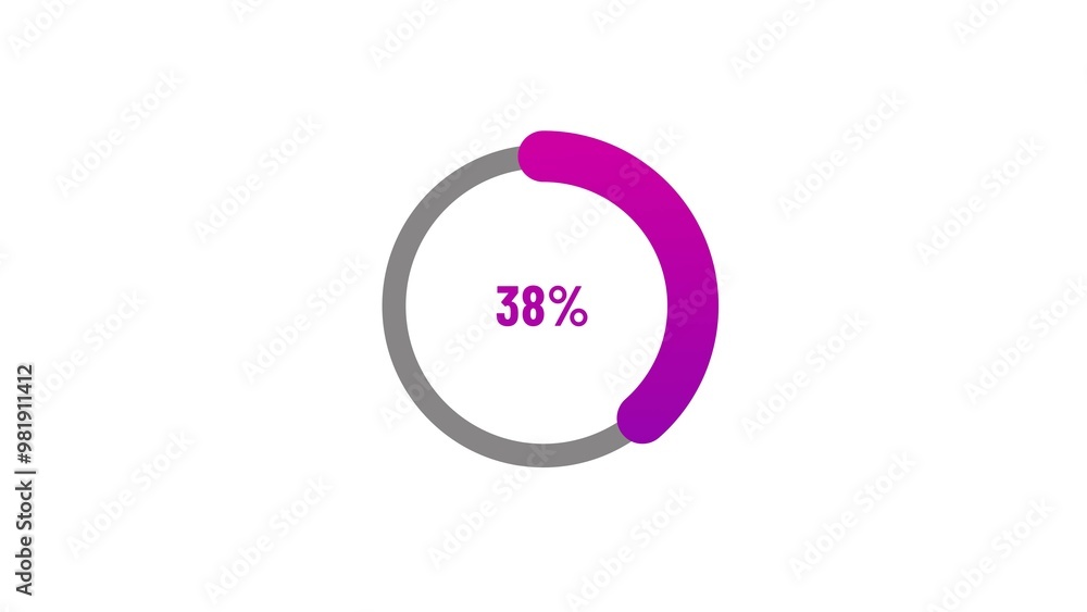 38 percent number circle loading icon pie chart diagrams modern design illustration background. 38 percent number circle loading icon pie chart diagrams modern design illustration background.