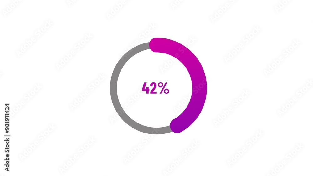 42 percent number circle loading icon pie chart diagrams modern design illustration background. 42 percent number circle loading icon pie chart diagrams modern design illustration background.