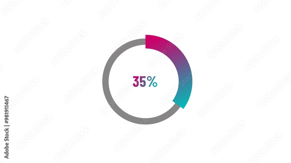 35 percent number circle loading icon pie chart diagrams modern design illustration background. 35 percent number circle loading icon pie chart diagrams modern design illustration background.