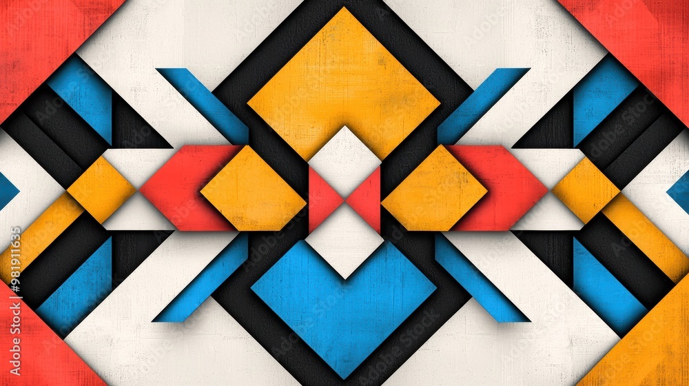 Abstract Geometric Pattern with Vibrant Colors Abstract Geometric Pattern with Vibrant Colors