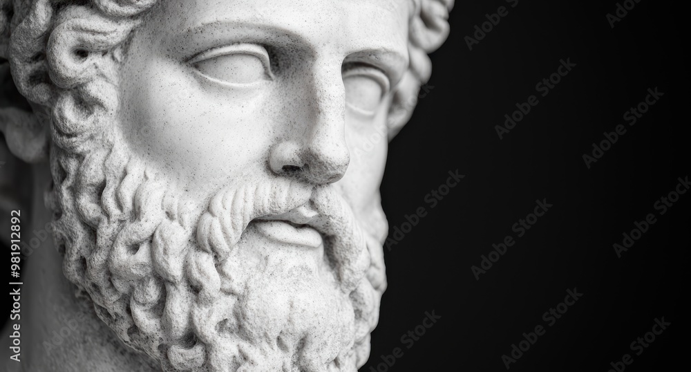 Obraz premium Closeup of a classical statue head