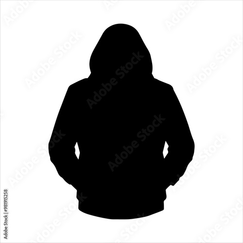 Men's hoodie silhouette vector illustration design on white background.