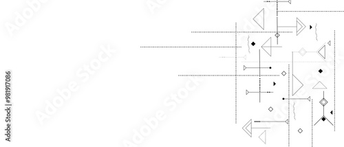 Abstract geometric dots and lines connection circuit concept. Global communication technology background design.