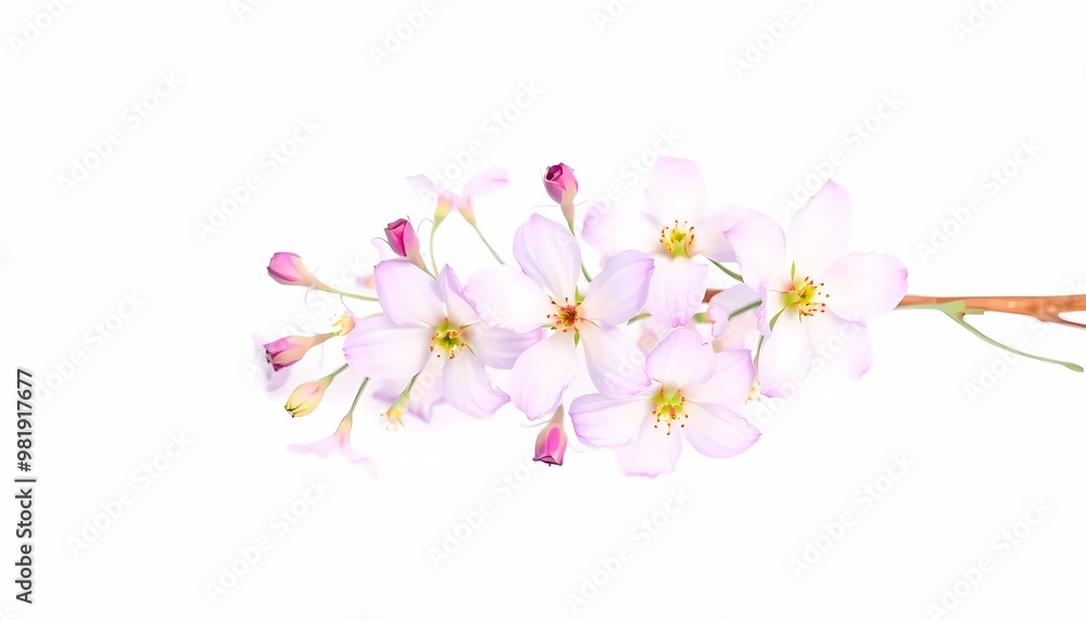 flowers isolated on white background flowers isolated on white background