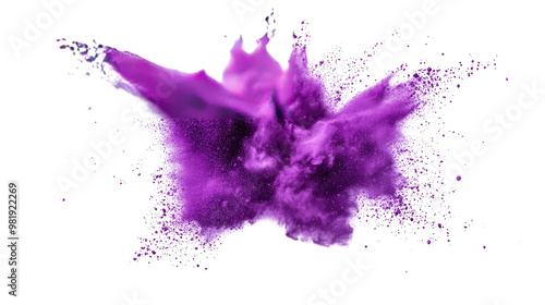 Sand flying explosion on a white transparent background photo