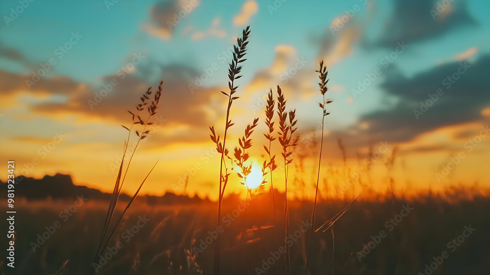 wheat field at sunset wheat field at sunset