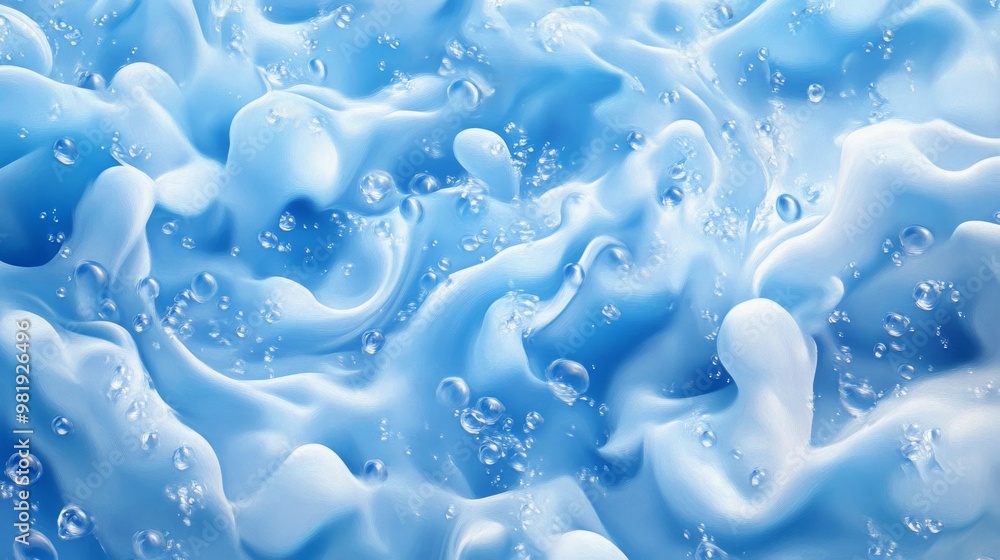 Blue Water Waves with Bubbles and Texture Blue Water Waves with Bubbles and Texture