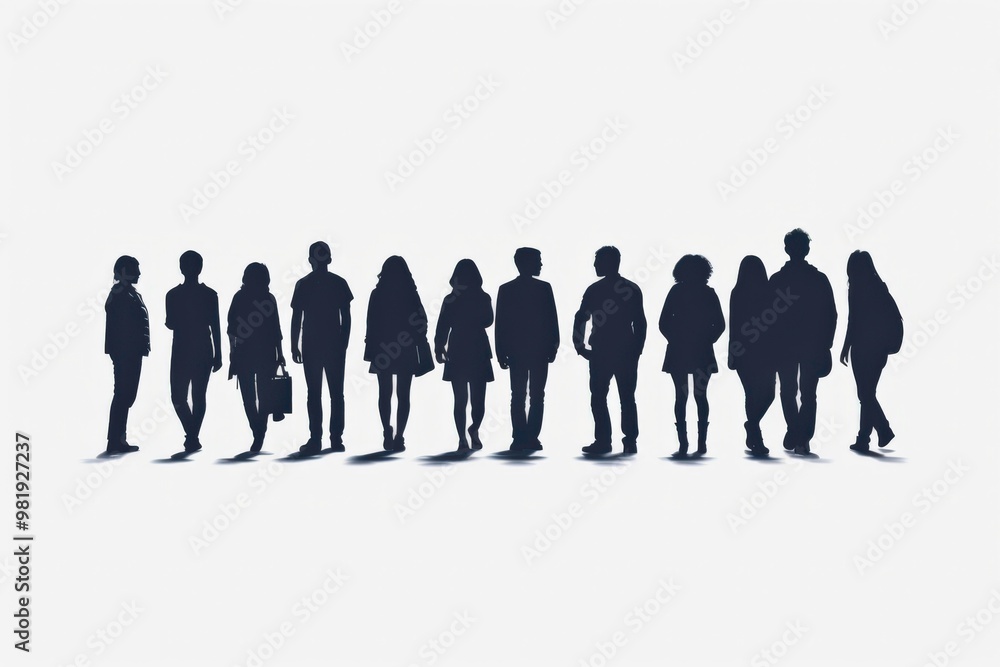 Serene silhouette of a student council member in minimalist light gray Serene silhouette of a student council member in minimalist light gray