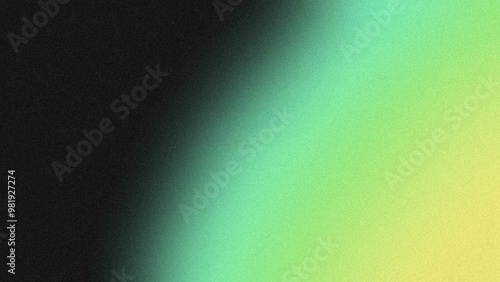 light yellow green blue and black gradient grainy noise texture background