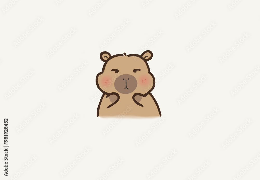 Fototapeta premium Capybara cartoon