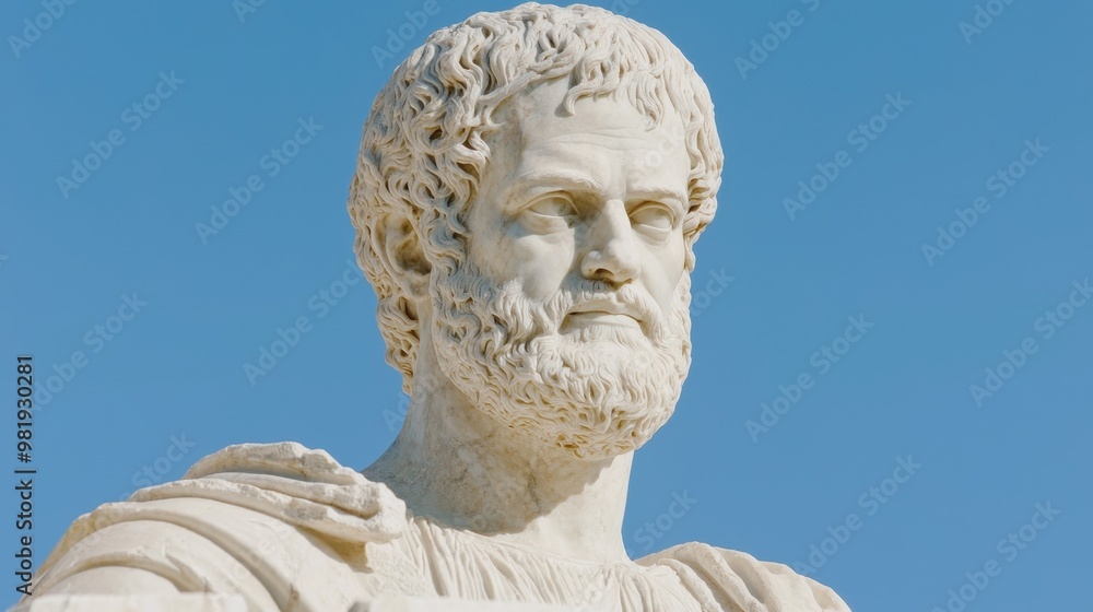 Ancient Greek Marble Statue Portrait of a Man with a Beard Ancient Greek Marble Statue Portrait of a Man with a Beard