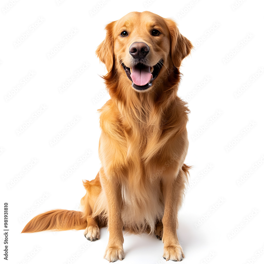Golden Retriever Isolated On A White Background Golden Retriever Isolated On A White Background
