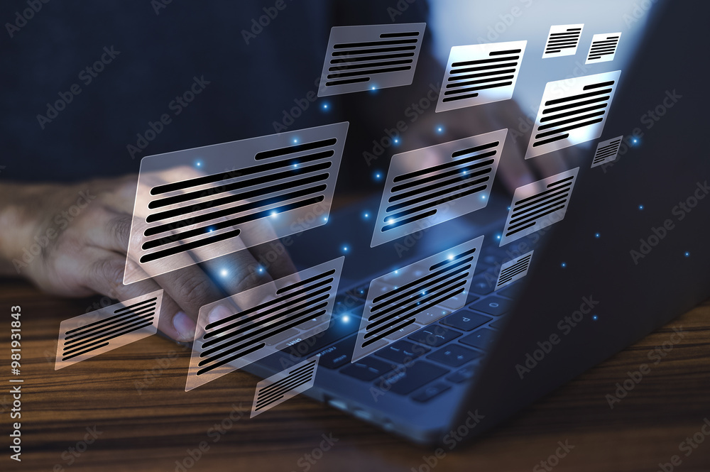 Businessmen rely on AI technology to digitize and organize documents securely ensuring easy access and enhancing document management efficiency