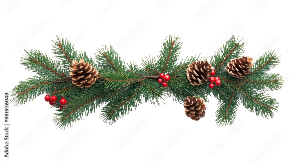 christmas tree branches with cones christmas tree branches with cones